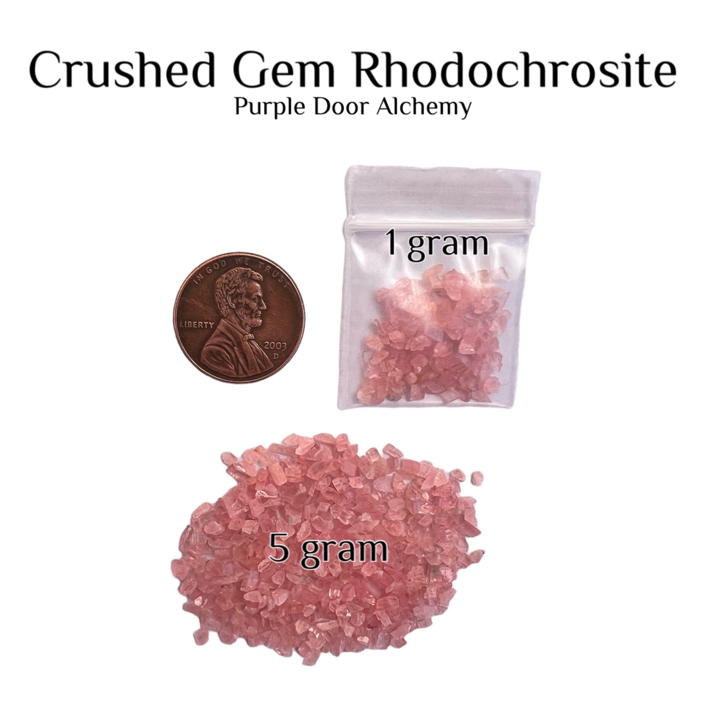 Crushed Gem Rhodochrosite - Premium - Purple Door Alchemy