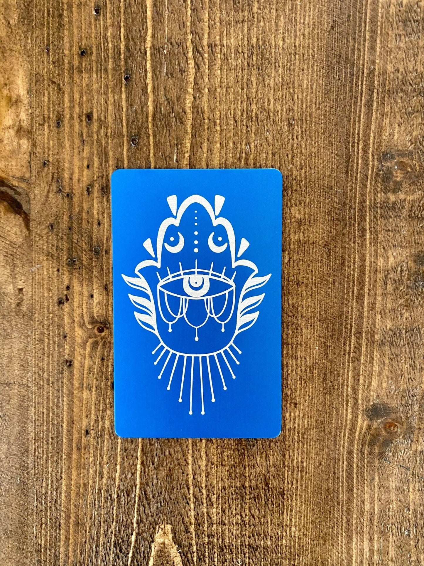 Hamsa Hand Amulet - Wallet Card - Purple Door Alchemy