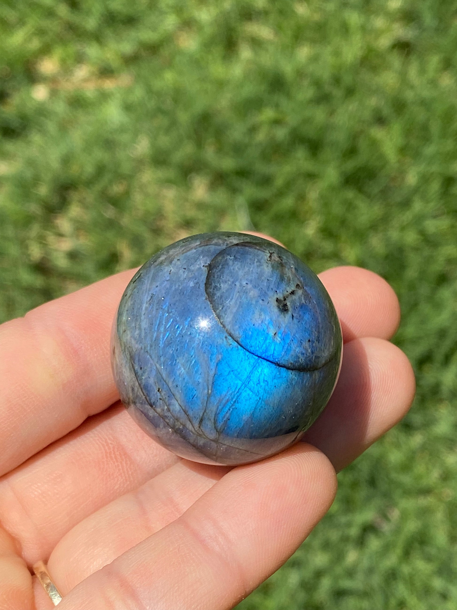 Blue Labradorite Sphere - Purple Door Alchemy